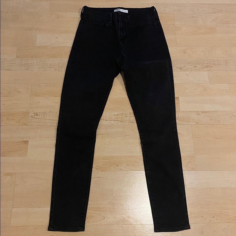 Levi Strauss Black Mid Rise Skinny Jeans Size 6 Business Casual Stretch Denim - Picture 3 of 7